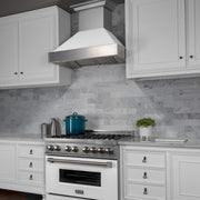 ZLINE 36" Snow Finish Wall Range Hood, White Matte Shell, 8654WM-36
