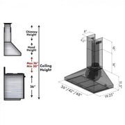 ZLINE 36" Stainless Steel Wall Range Hood KL3-36