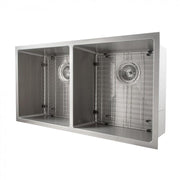 ZLINE 36" Undermount Double Bowl Sink in Stainless Steel, SR50D-36