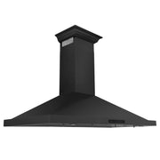 ZLINE 36" Wall Range Hood,  Black Stainless, Crown Molding, BSKBNCRN-36