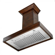 ZLINE 36" Wooden Wall Range Hood in Walnut, KBRR-36