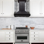 ZLINE 36" Wooden Wall Range Hood, Rustic Dark, KPDD-36