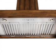 ZLINE 36" Wooden Wall Range Hood, Rustic Light, KPLL-36