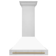ZLINE 36"Stainless Steel Range Hood, White Matte Shell, 8654STZ-36-CB