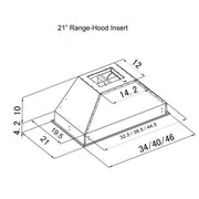 ZLINE 40" Stainless In/Outdoor Under Cabinet RangeHood Insert, 721-304-40