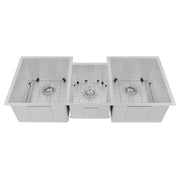 ZLINE 45" Undermount Triple Bowl Sink, DuraSnow Stainless, SLT-45S