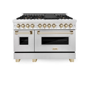 ZLINE 48" Autograph Dual Fuel Range, DuraSnow, Bronze, RASZ-SN-48-CB