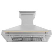 ZLINE 48" Autograph DuraSnow Stainless Steel Hood 8654SNZ-48-G