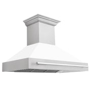 ZLINE 48" Autograph DuraSnow White Stainless Wall Range Hood 8654SNX-WM-48
