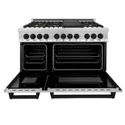 ZLINE 48" Autograph Edition, Dual Fuel Range, RAZ-48-MB