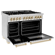 ZLINE 48" Autograph Edition, Dual Fuel Stainless Steel Range, RAZ-48-G