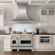 ZLINE 48" Autograph Edition, Dual Fuel Stainless Steel Range, RAZ-48-G