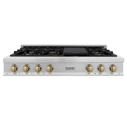 ZLINE 48" Autograph Edition, Rangetop, DuraSnow, RTSZ-48-CB