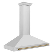 ZLINE 48" Autograph Edition Stainless Steel Range Hood with Stainless Steel Shell and Champagne Bronze Accents KB4STZ-48-CB