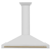 ZLINE 48" Autograph Edition Stainless Steel Range Hood with Stainless Steel Shell and Champagne Bronze Accents KB4STZ-48-CB
