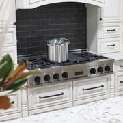 ZLINE 48" Autograph Porcelain Rangetop, Stainless, Gold, RTZ-48-MB