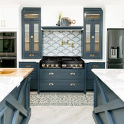 ZLINE 48" Autograph Rangetop, Black Stainless, Gold Accents, RTBZ-48-G