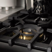 ZLINE 48" Black Stainless, Gas Burner, Electric Oven Range, RAB-48