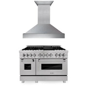 ZLINE 48" Bundle Range RAS-SN-48 & Range Hood 8654SN-48, 2KP-RASSNRH48