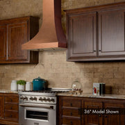 ZLINE 48" Hand-Hammered Copper Finish Wall Range Hood, 8632H-48