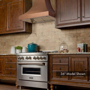 ZLINE 48" Hand-Hammered Copper Finish Wall Range Hood, 8632H-48