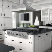 ZLINE 48 in. Porcelain Rangetop in Snow Stainless, 7 Gas Burners, RTS-48
