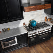 ZLINE 48" Professional Dual Fuel Range with Black Matte Door, RA-BLM-48