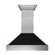 ZLINE 48" Snow Finish Wall Range Hood, Black Matte Shell, 8654BLM-48