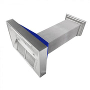 ZLINE 48" Snow Finish Wall Range Hood, Blue Matte Shell, 8654BM-48