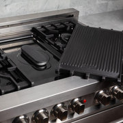ZLINE 48" Stainless Steel 6.0 cu.ft. 7 Gas Burner/Electric Oven Range with Griddle RA48
