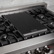 ZLINE 48" Stainless Steel 6.0 cu.ft. 7 Gas Burner/Electric Oven Range with Griddle RA48