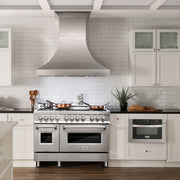 ZLINE 48" Stainless Steel 6.0 cu.ft. 7 Gas Burner/Electric Oven Range with Griddle RA48