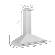 ZLINE 48" Stainless Steel Range Hood with Stainless Steel Handle KB4STX-48