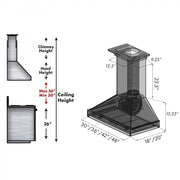 ZLINE 48" Unfinished Wooden Wall Range Hood, KBUF-48