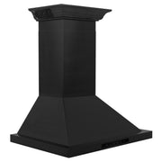 ZLINE 48" Wall Black Stainless Range Hood, Crown Speaker, BSKBNCRN-BT-48