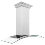 ZLINE 48" Wall Range Hood, Snow Finish Stainless & Glass, 8KN4S-48