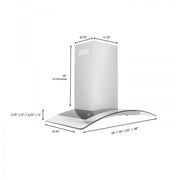 ZLINE 48" Wall Range Hood, Stainless Steel, Glass, KN4-48