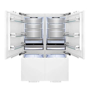 ZLINE 60" 32.2 cu. Ft. Panel Ready Built-In 4-Door French Door Refrigerator with Internal Water and Ice Dispenser RBIV-60