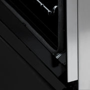 ZLINE 60" 7.4 cu. ft. Dual Fuel Range, Gas Stove and Electric Oven in Stainless Steel and Black Matte Door, RA-BLM-60