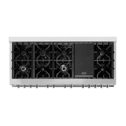 ZLINE 60" 7.4 cu. ft. Dual Fuel Range, Gas Stove and Electric Oven in Stainless Steel and Black Matte Door, RA-BLM-60