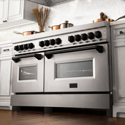 ZLINE 60" Autograph Edition, 7.4 cu. ft. Dual Fuel Range, RAZ-60-MB