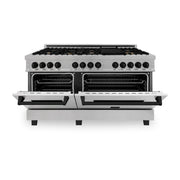 ZLINE 60" Autograph Edition Dual Fuel Range, DuraSnow, RASZ-SN-60-MB