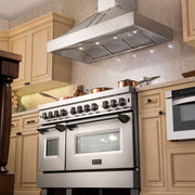 ZLINE 60" Dual Fuel Range, Snow Stainless, Brass Burners, RAS-SN-BR-60