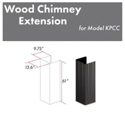 ZLINE 61" Wooden Chimney Extension for Ceilings up to 12', KPCC-E