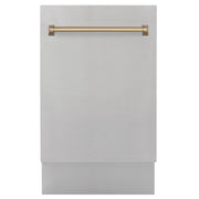 ZLINE Autograph 18" Dishwasher Stainless Door, Gold DWVZ-304-18-CB