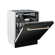 ZLINE Autograph 24" Dishwasher Black Stainless, DWVZ-BS-24-CB