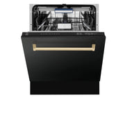 ZLINE Autograph 24" Dishwasher Black Stainless, DWVZ-BS-24-CB