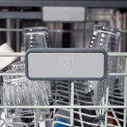 ZLINE Autograph 24" Dishwasher White Door, Gold DWMTZ-WM-24-G