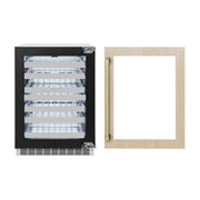 ZLINE Autograph 24 in. Dual Zone 44 Bottle Wine Cooler With Panel Ready Glass Door And Champagne Bronze Handle RWDPOZ-24-CB