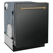 ZLINE Autograph Edition 24" Dishwasher Black Stainless, DWMTZ-BS-24-CB